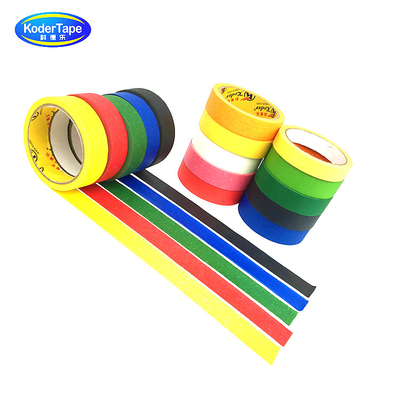Fluorescent Colour Paper Masking Tape Synthetic Rubber Adhesive ISO Certification