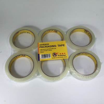 3 Inch Bopp Stationery Tape Paper Core Flat Shrink Packaging Transparent 12mm / 18mm