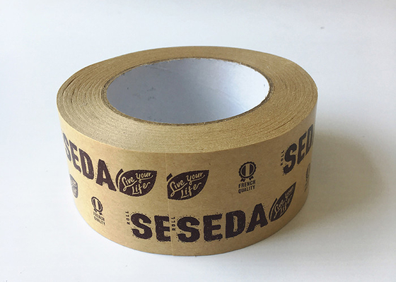Self Adhesive Reinfoced 85.5N/25mm Custom Printed Kraft Tape