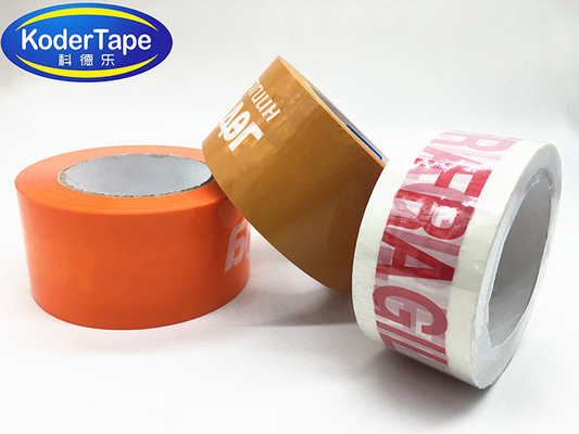 Single Color Print On White Bopp Packing Adhesive Tape For Carton Sealing Bundling