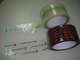 Two Color Print On Clear Bopp Packing Adhesive Tape 36-90 Micron Thickness