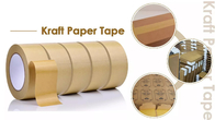 Customised Flatback Hot Melt Kraft Paper Tape 50mmx150m