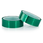 Heat Resistant Silicone Green Masking Tape PET Polyester Powder Coating