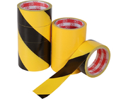 50mm Stripe Floor PVC Warning Tape Black Yellow Insulation Tape For Pipe Plastic