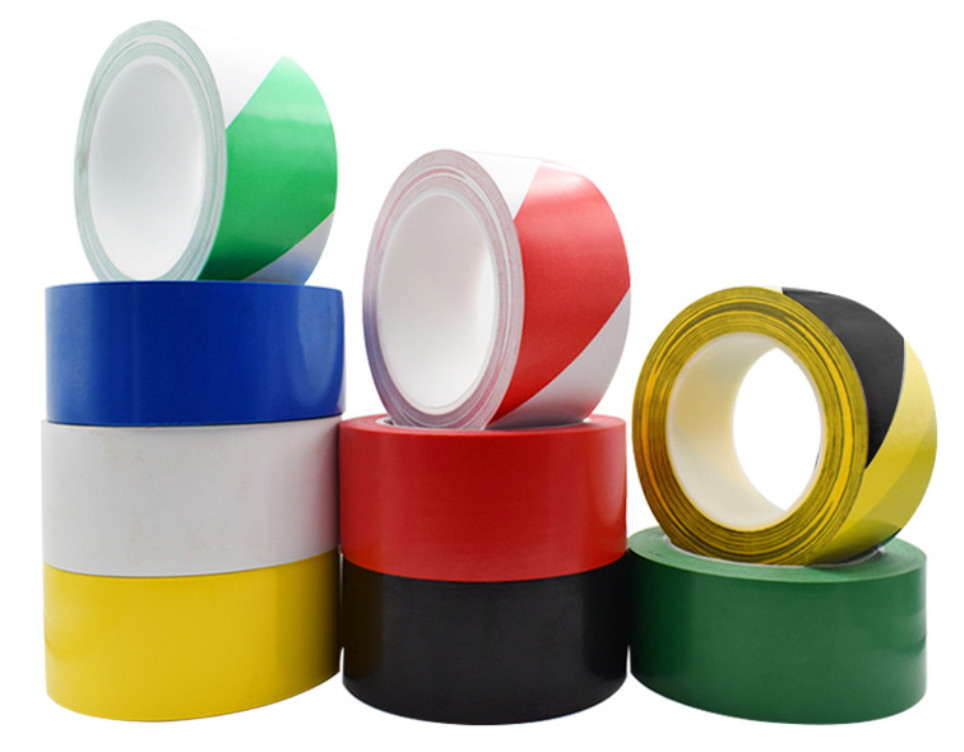 Red White Stripes PVC Adhesive Tape Plastic Electrical Tape For