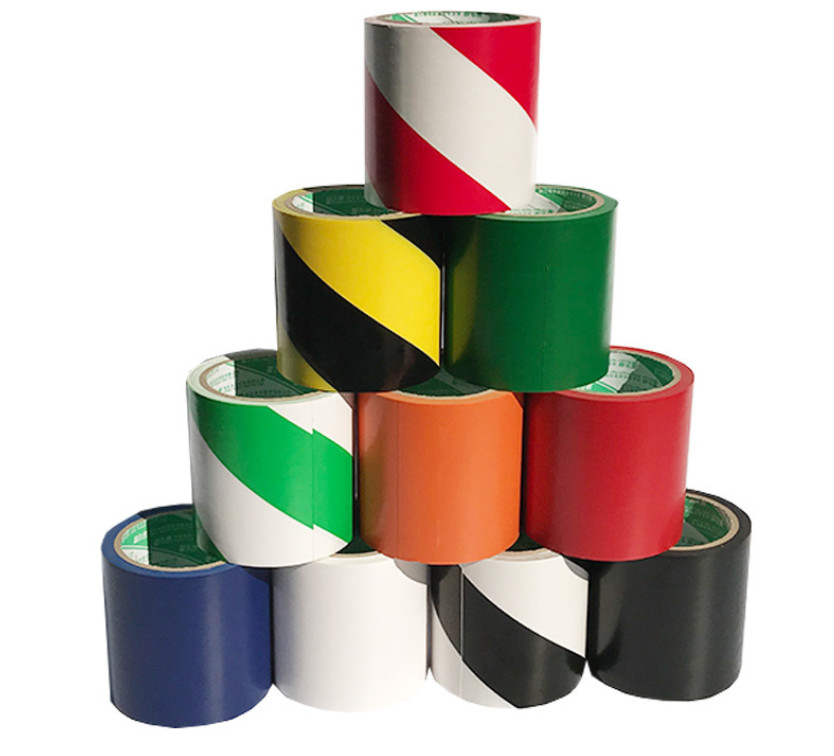 Red White Stripes PVC Adhesive Tape Plastic Electrical Tape For