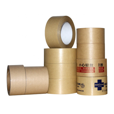 30m-1000m Self Adhesive Brown Paper Tape Single Side Craft Paper Tape For Packing