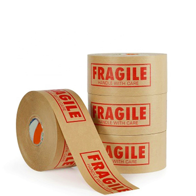 30m-1000m Self Adhesive Brown Paper Tape Single Side Craft Paper Tape For Packing