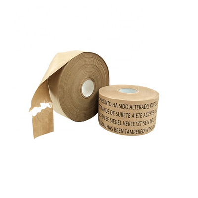 Water Activated Kraft Paper Adhesive Tape Fragile Reinforced Gummed Tape 50m