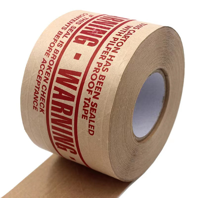 Reinforced Sealing Brown Gummed Kraft Paper Adhesive Tape Custom Printing