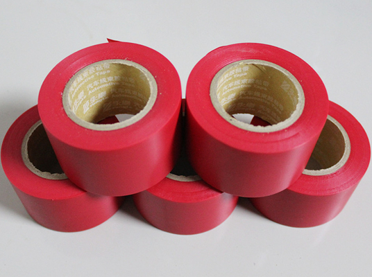 Red Self Adhesive PVC Tape 50mm For Communications Wiring