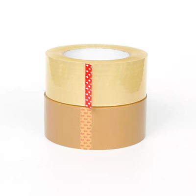 2inches X 100yards Clear And Brown Bopp Adhesive Strong Acrylic Packing Tape Roll With For Packing Shipping