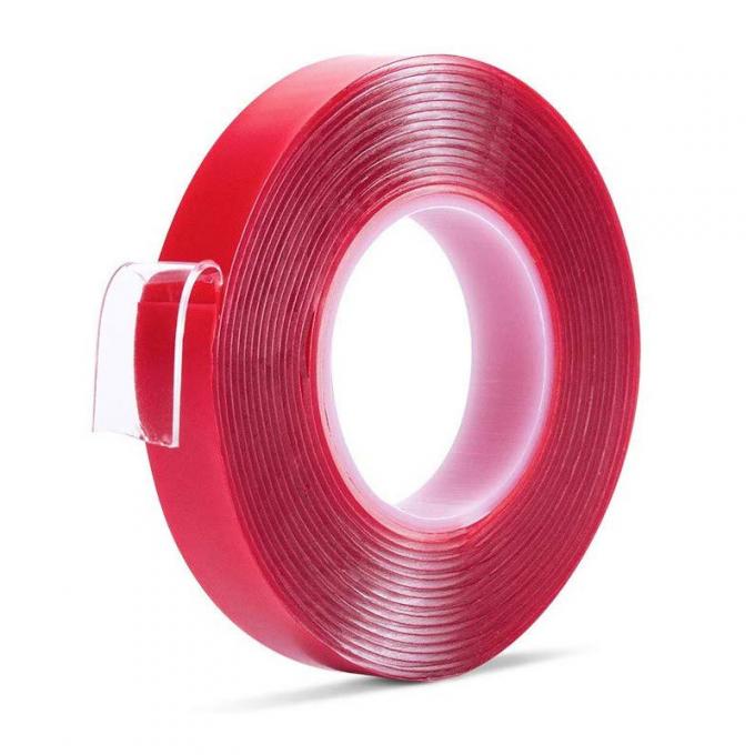 Red Nano Reusable Packing Adhesive Tape Acrylic Double Sided Tape